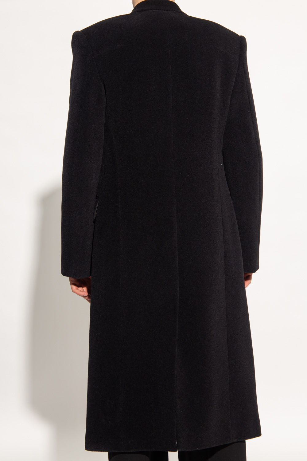 【関税＆送料込み】Balenciaga Wool Double-Breasted Jacket Cinched double-breasted wool blazer in black - Balenciaga